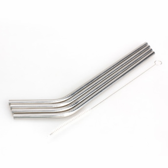 Stainless Steel Drinking Straws Cocktail Straws With Brush Set June 2018 - 3 Stainless Steel Drinking Straws Cocktail Straws with Brush Set - 3