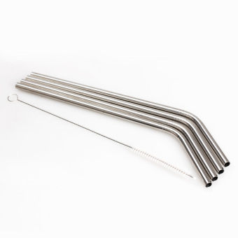 Stainless Steel Drinking Straws Cocktail Straws With Brush Set June 2018 - 2 Stainless Steel Drinking Straws Cocktail Straws with Brush Set - 2