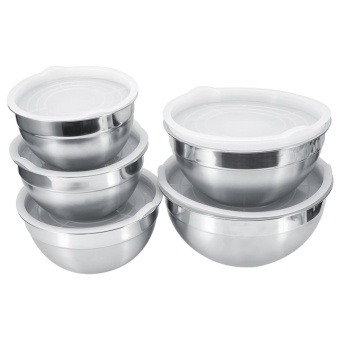 Stainless Steel Thicker Mixing Bowl With Lid Baking Salad Bowls Kitchen Cooking Tools(22cm) - Intl June 2018 - 3 Stainless Steel Thicker Mixing Bowl With Lid Baking Salad Bowls Kitchen Cooking Tools(22cm) - intl - 3
