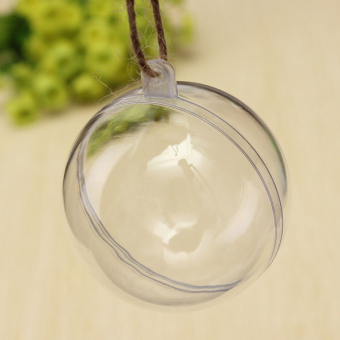 Teamwin Plastic Round Ball Christmas Clear Bauble Ornament Gift Present June 2018 - 5 Teamwin Plastic Round Ball Christmas Clear Bauble Ornament Gift Present - 5