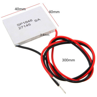 Thermoelectric Power Generator Peltier Module TEG 40*40mm High Temperature 150? June 2018 - 2 Thermoelectric Power Generator Peltier Module TEG 40*40mm High Temperature 150? - 2