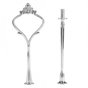 TMISHION Multi-tiers Cake Tray Stand Handle Fruit Plate HardwareFitting Holder(2-tiers Crown Silver) - Intl July 2018 - 4 TMISHION Multi-tiers Cake Tray Stand Handle Fruit Plate HardwareFitting Holder(2-tiers Crown Silver) - intl - 4