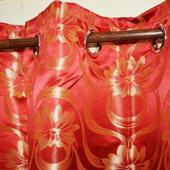 ZCurtains Bridgette Red Single Panel Curtain April 2018 - 2 ZCurtains Bridgette Red Single Panel Curtain - 2