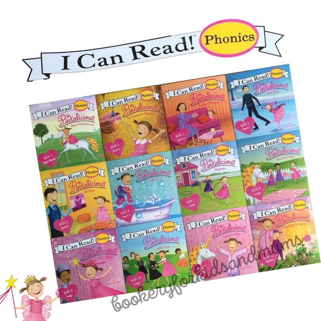 Pinkalicious 12-Book Phonics Fun! Includes 12 Mini-Books Featuring Short and Long Vowel Sounds My First I Can Read 