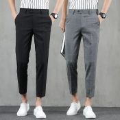 HUILISHI Korean Plaid Men's Suit Trousers #HighQuality #Fashion