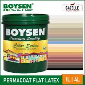 Boysen Permacoat Flat Latex Acrylic Paint in Various Colors