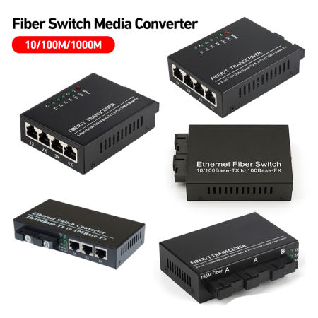 ASPOR 6-Port Ethernet Fiber Switch with RJ45 10/100M Converter