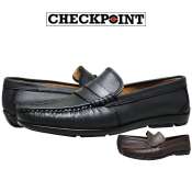 Marikina Made Men's Driving Shoes in Black/Dark Brown