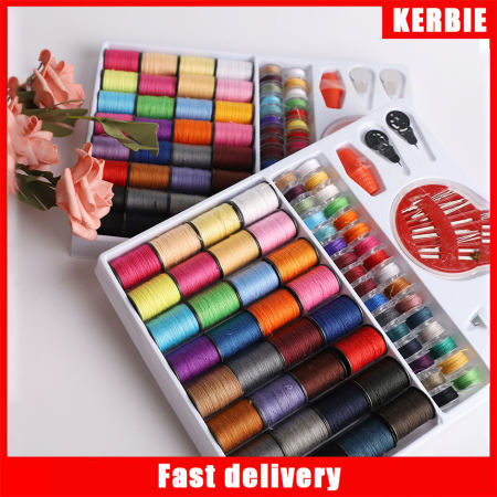 64Spools Assorted Colors Sewing Threads Set Sewing Tools Kit