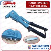 LOBSTER Hand Riveter for Blind Rivets 10.5" - Made in Japan