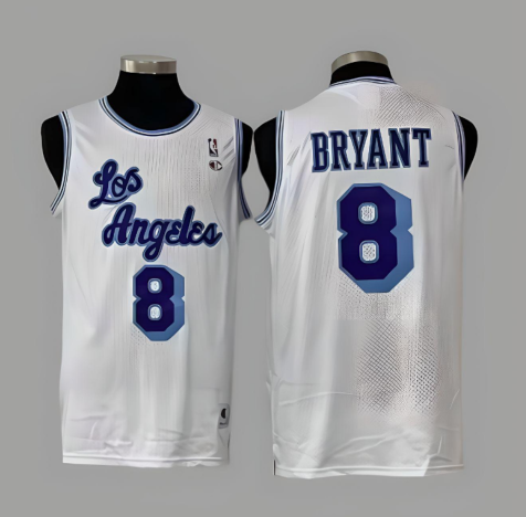 white and blue kobe jersey