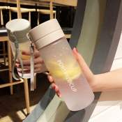 600ml/800ml Portable Water Bottle Reusable Leak-Proof Screw Top Lid Cup BPA-Free Lemonade Milk Smoothie Juice Beverage Glass Sports Gym Home Travel Use