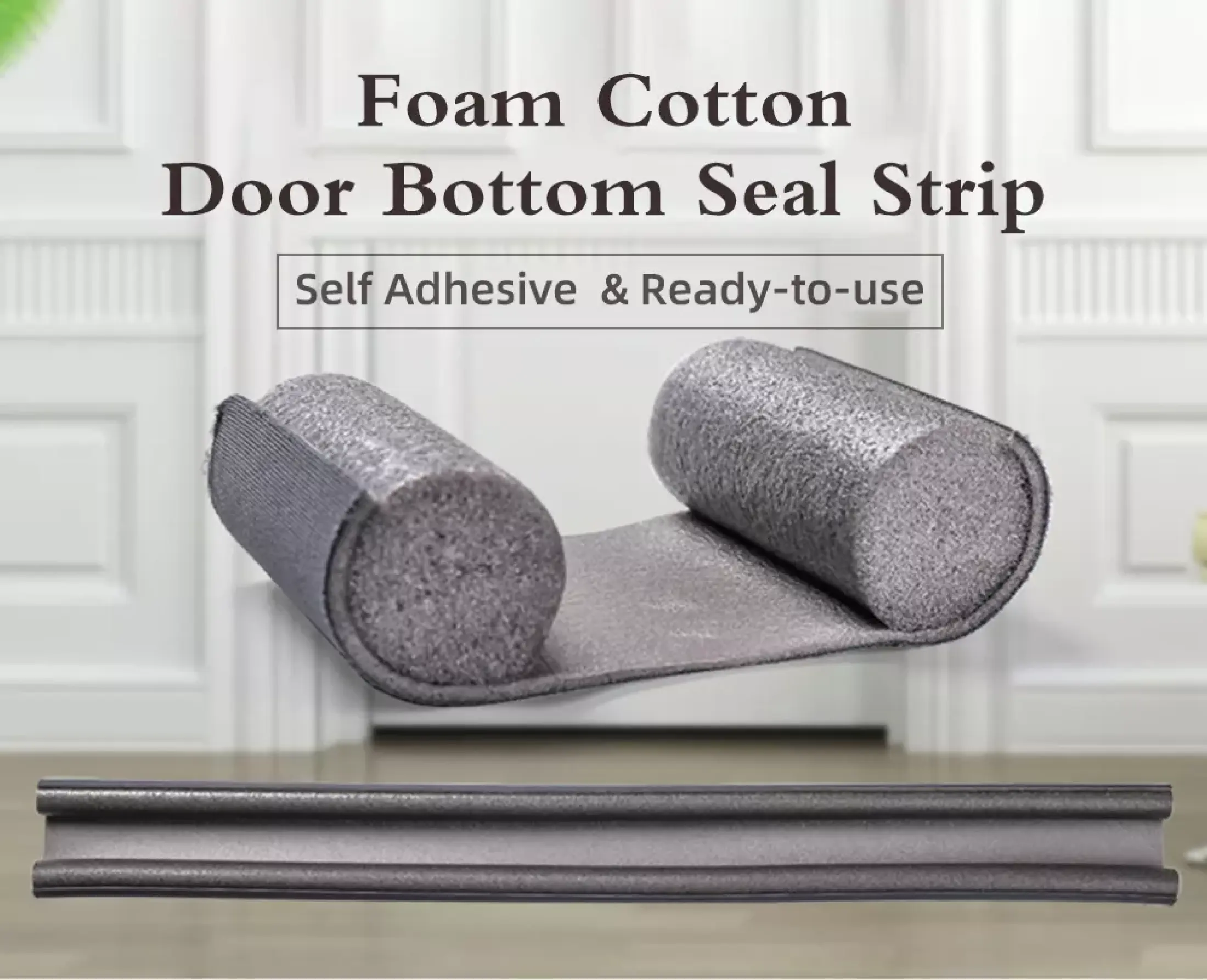 Self Adhesive Door Bottom Sealing Strip Guard Sealer Stopper Door Weatherstrip