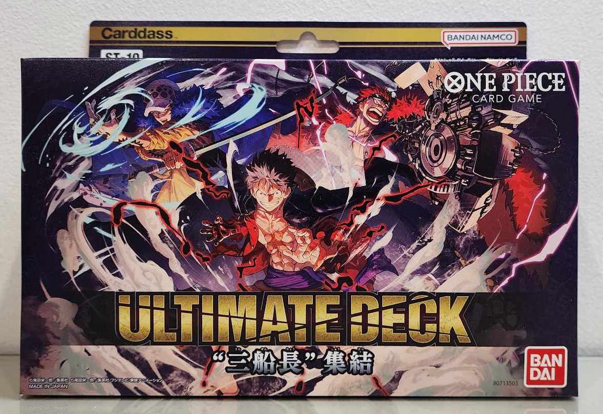 one piece card game ultimate deck Card Game Starter colored leader card in red and purple One Piece Card Game Ultimate