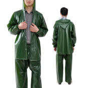 Waterproof PVC Raincoat Set with Separable Design (Brand: TBD)
