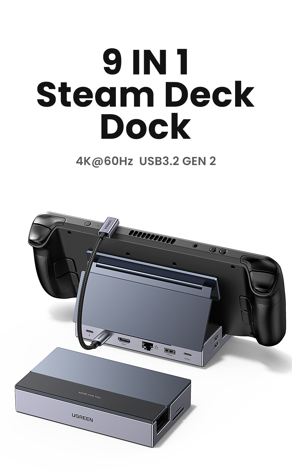 Steam Deck oled 1TB＆UGREEN 9-IN-1ハブ UGREEN USB C Hub 9-IN-1