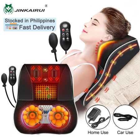 Jinkairui Neck Massager: Electric Shiatsu Massage Pillow for Back and Body