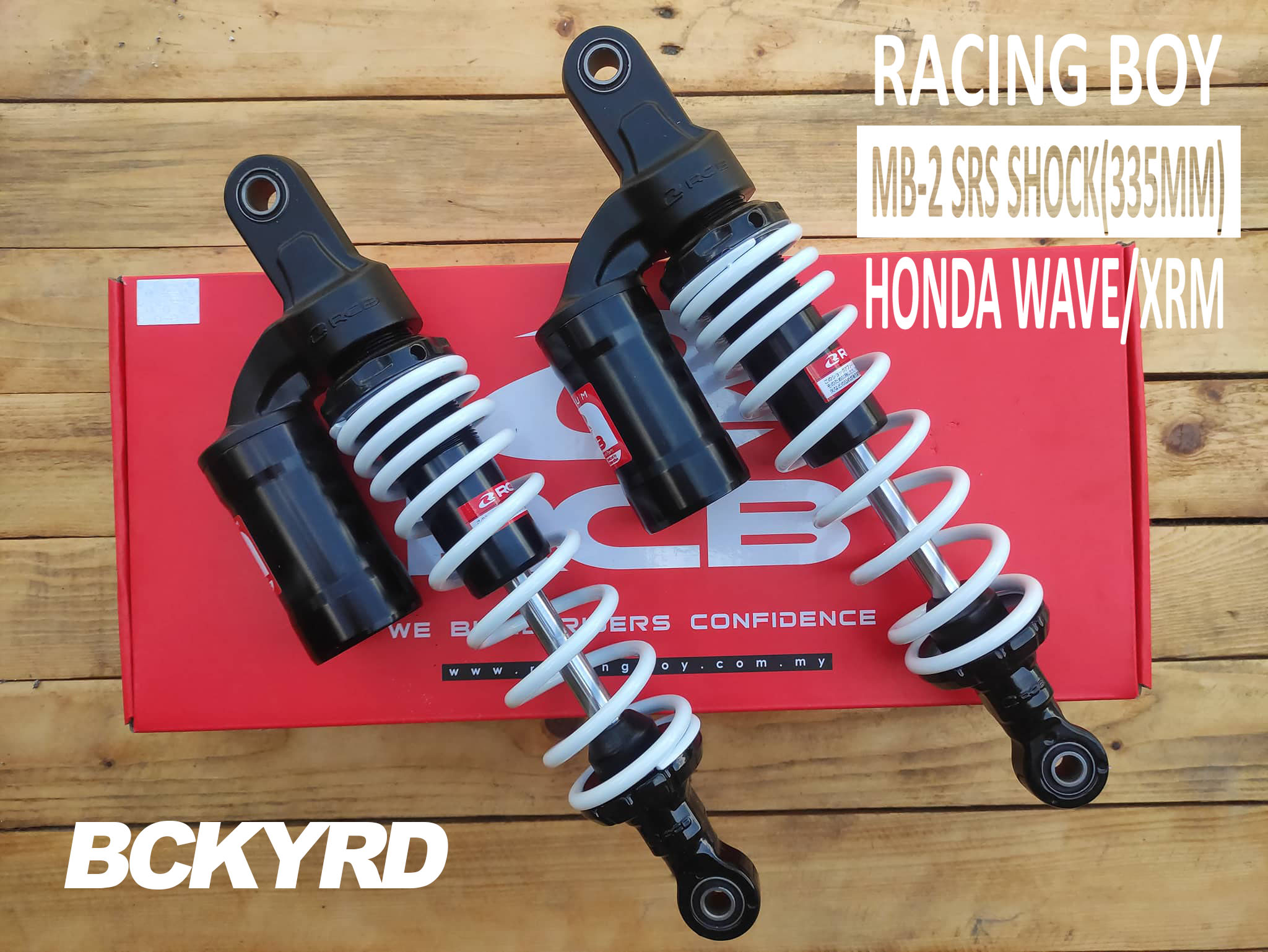 Racing Boy Dual Rear Shock 335mm Mb 2 Series For Honda Wave Xrm Lazada Ph