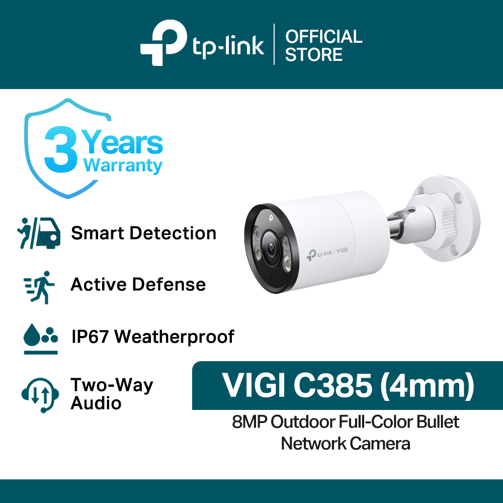 TP-Link Official Store / VIGI C385 / 4K 8MP Outdoor Full-Color Bullet Home Security Network CCTV Camera Connect to Cellphone - Image 2