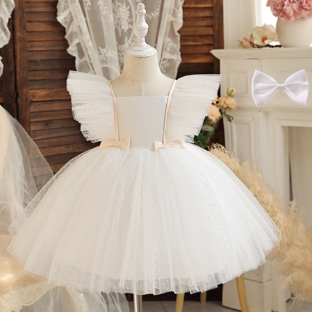 WFRV Baby Girl Gown Sequins Kids Dresses 1st Birthday Party Dress Infant  Christening Princess Tulle Flower for Wedding 1-5Years | Lazada PH