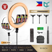 RL18 LED Ring Light with Free Stand - Beauty & Photography