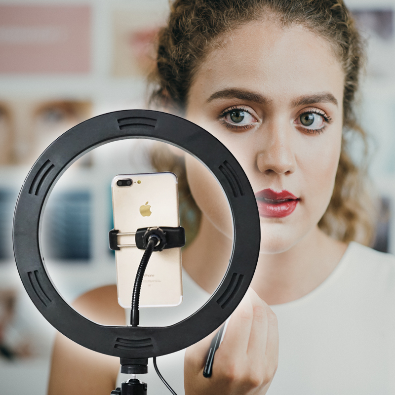 26CM Selfie LED Ring Light Photo Studio Light With Tripod Stand and Phone  Holder Set