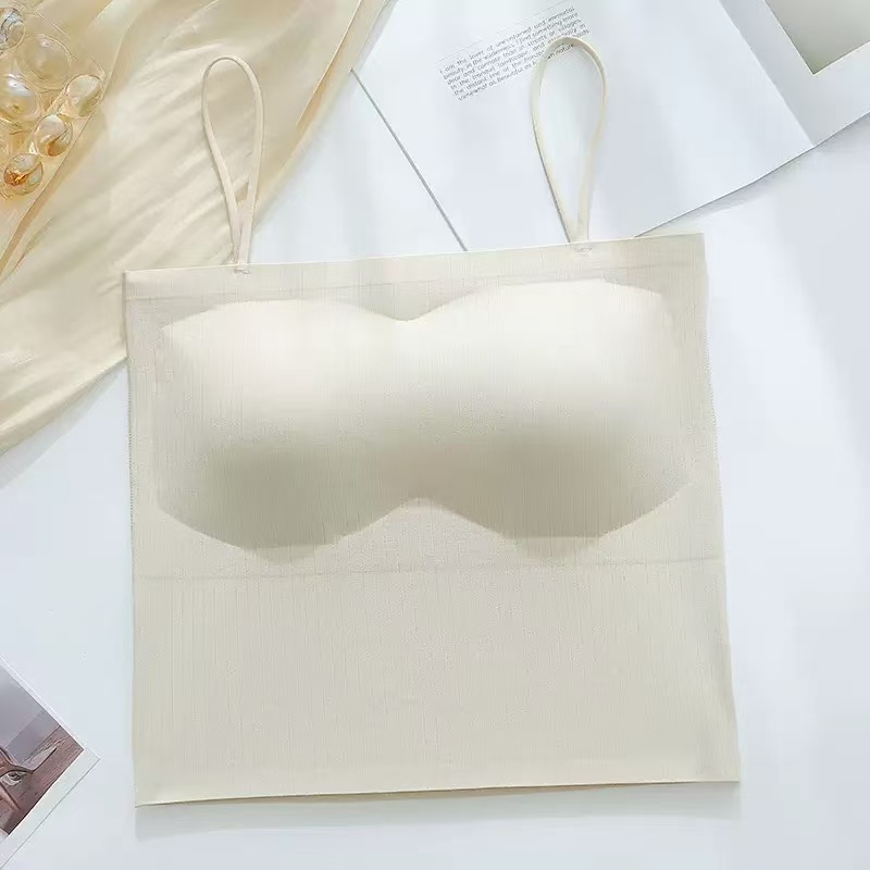 New style one-piece fixed cup beautiful back without steel ring with chest pad underwear camisole#8905 - Image 4