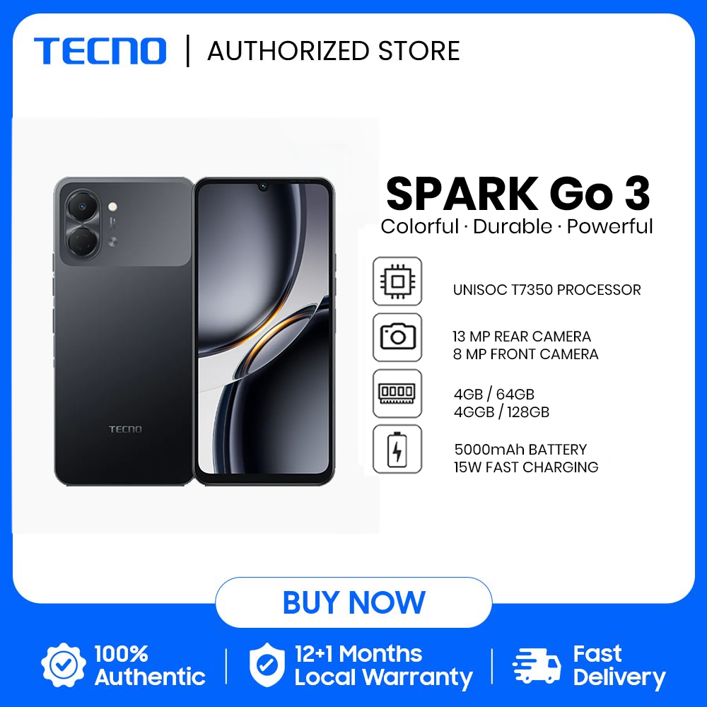 TECNO SPARK GO 3 (4+128GB / 4+64GB) / Unisoc T7250 / 13MP+AI FlashSnap / 120Hz, 6.75'' HD+｜IP64 / 5000mAH - Image 2