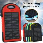 Solar Power Bank with LED Lights