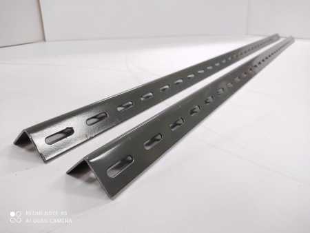 Slotted Angle Bar, 1.5" x 1.5", Gray, 5