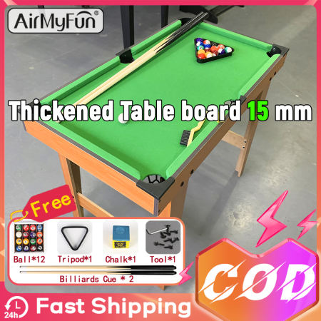 Mini wooden billiard table set for kids with tall legs