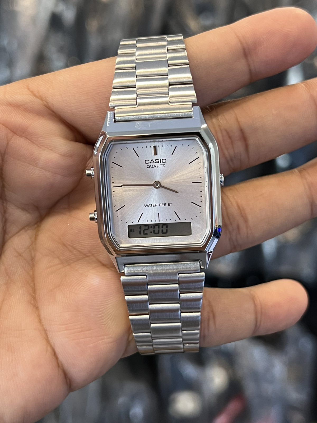 Casio aq 230 silver deals