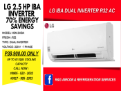 🎉 Brand New L.G 2.5 HP HSN-IBA Model Dual Inverter Wall - Type Aircon R32 Summer Sale 2024 🎉