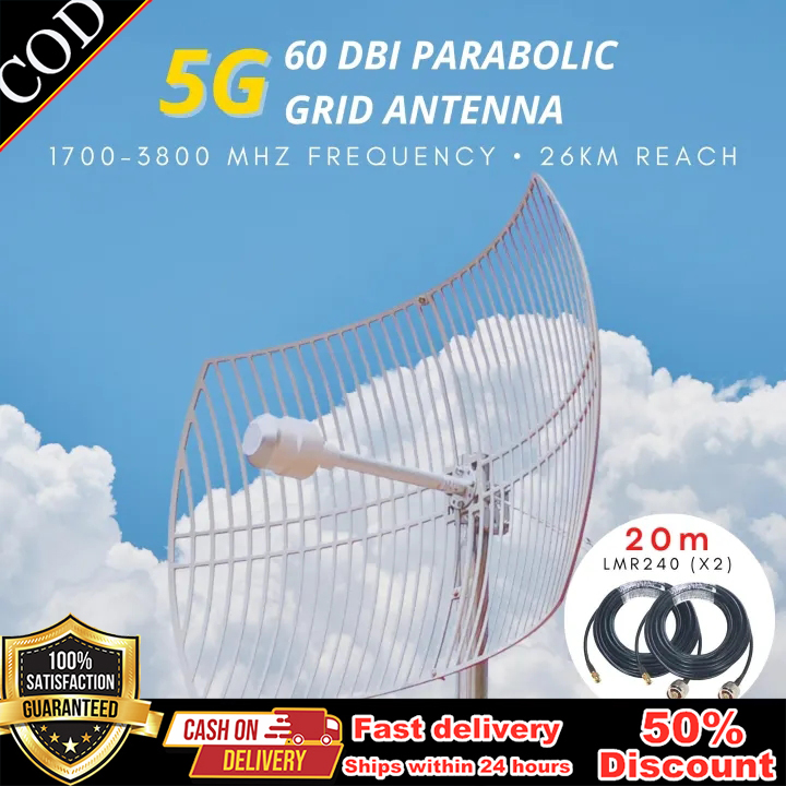 5G Mimo Grid Antenna with 2X30dBi External Antenna (Brand Name