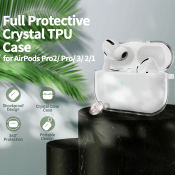 Clear Case Cover for AirPods Pro 2, Shock Absorbing Protective Cover
