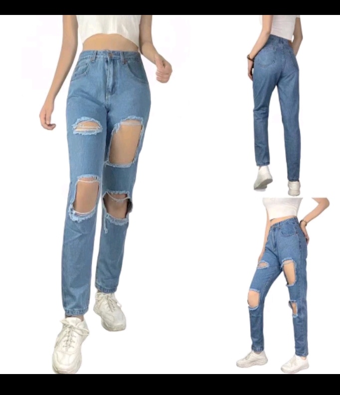 Tattered high waisted store jeans