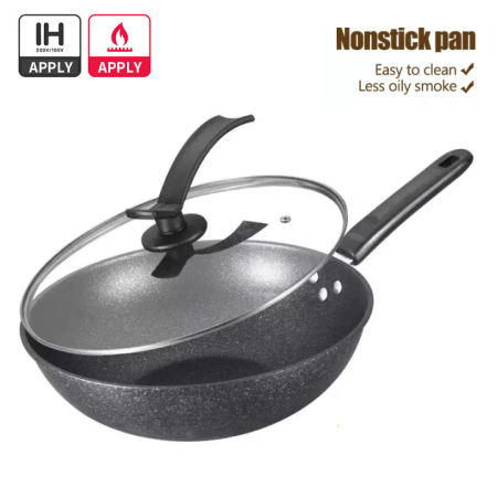 Smoke-free Maifan Stone Wok, 32CM, Universal for Induction & Gas St