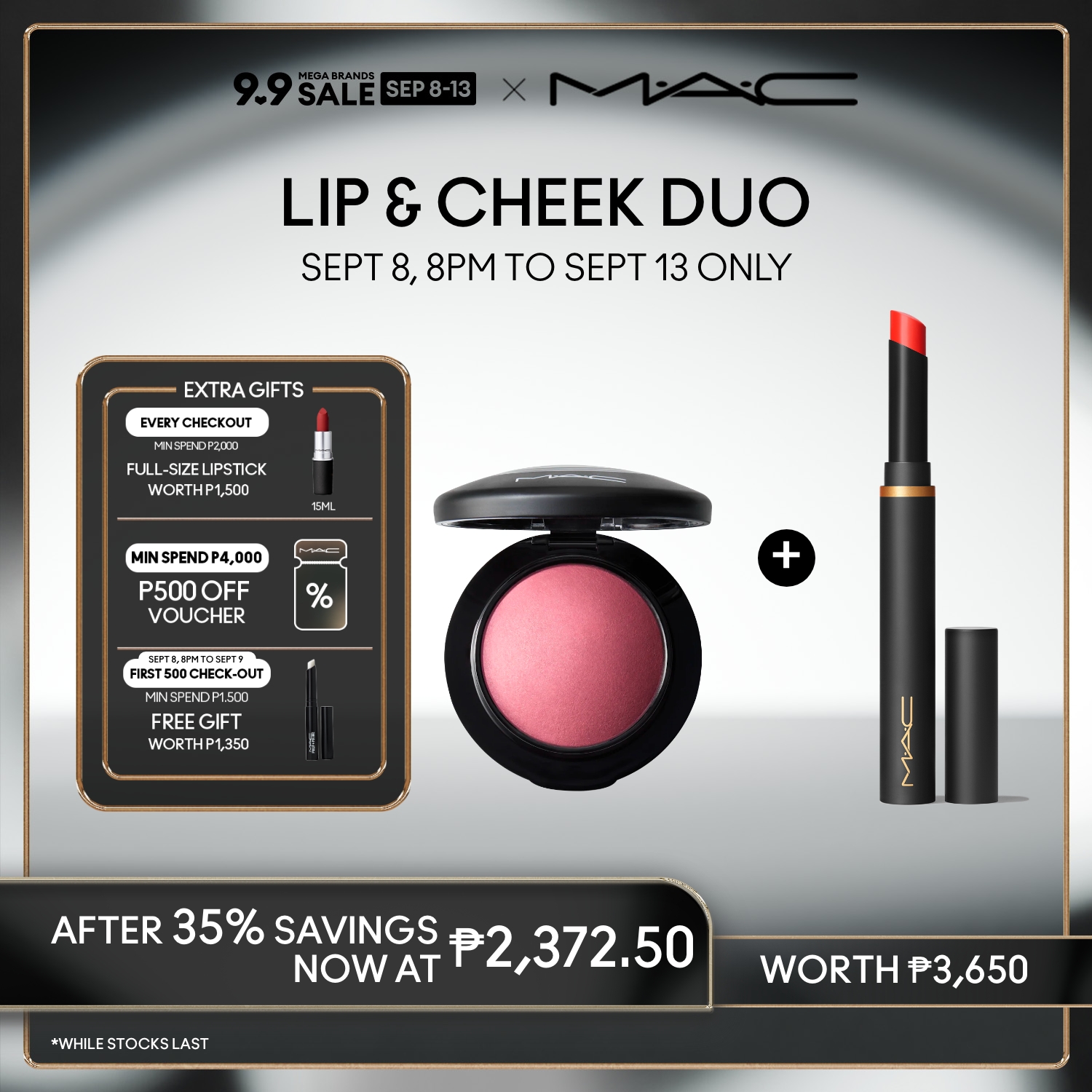 Discount on M·A·C  shoes - SKU: 【35% OFF】MAC Powder Blush 6g and MAC Powder Kiss Velvet Blur duo 2g