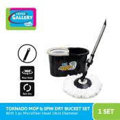 Home Gallery Tornado Mop with Spin-Dry Bucket and Microfiber Head