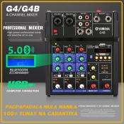 G4B Professional 4-Channel Bluetooth Audio Mixer with Mic Support