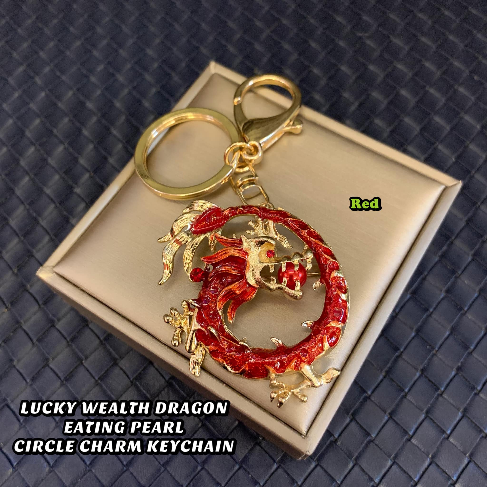 Red Chinese Dragon Charm for your Purse, Bag or Keychain