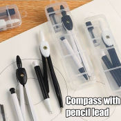 High-Quality Geometry Compasses with Pencil Refill for Students