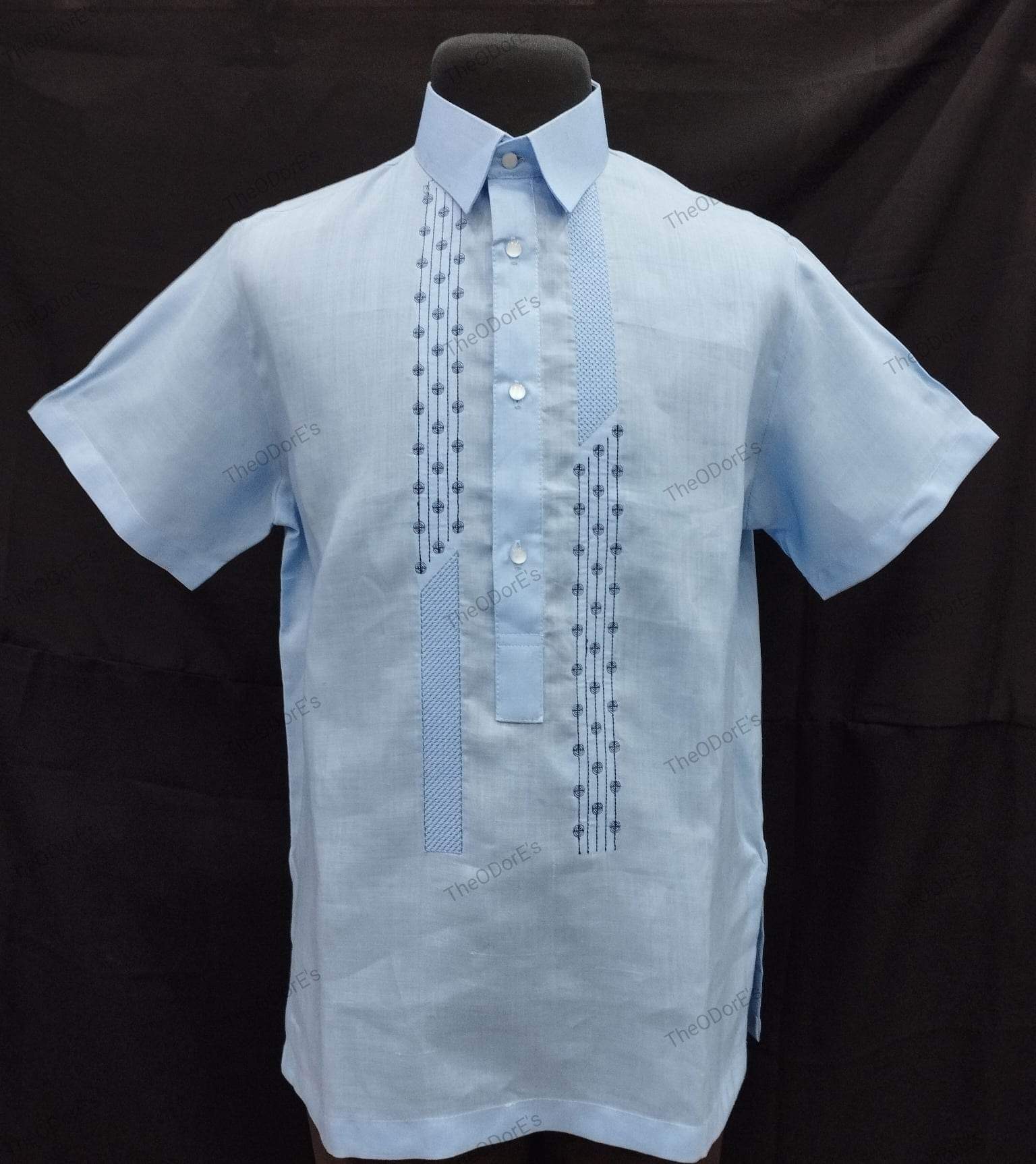 polo barong blue