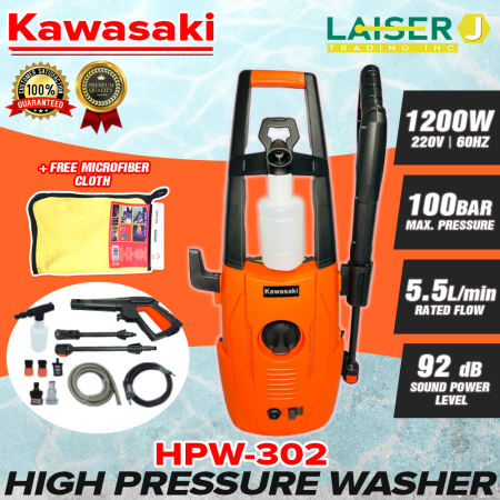 Kawasaki Portable Car Wash Pressure Washer with Hose