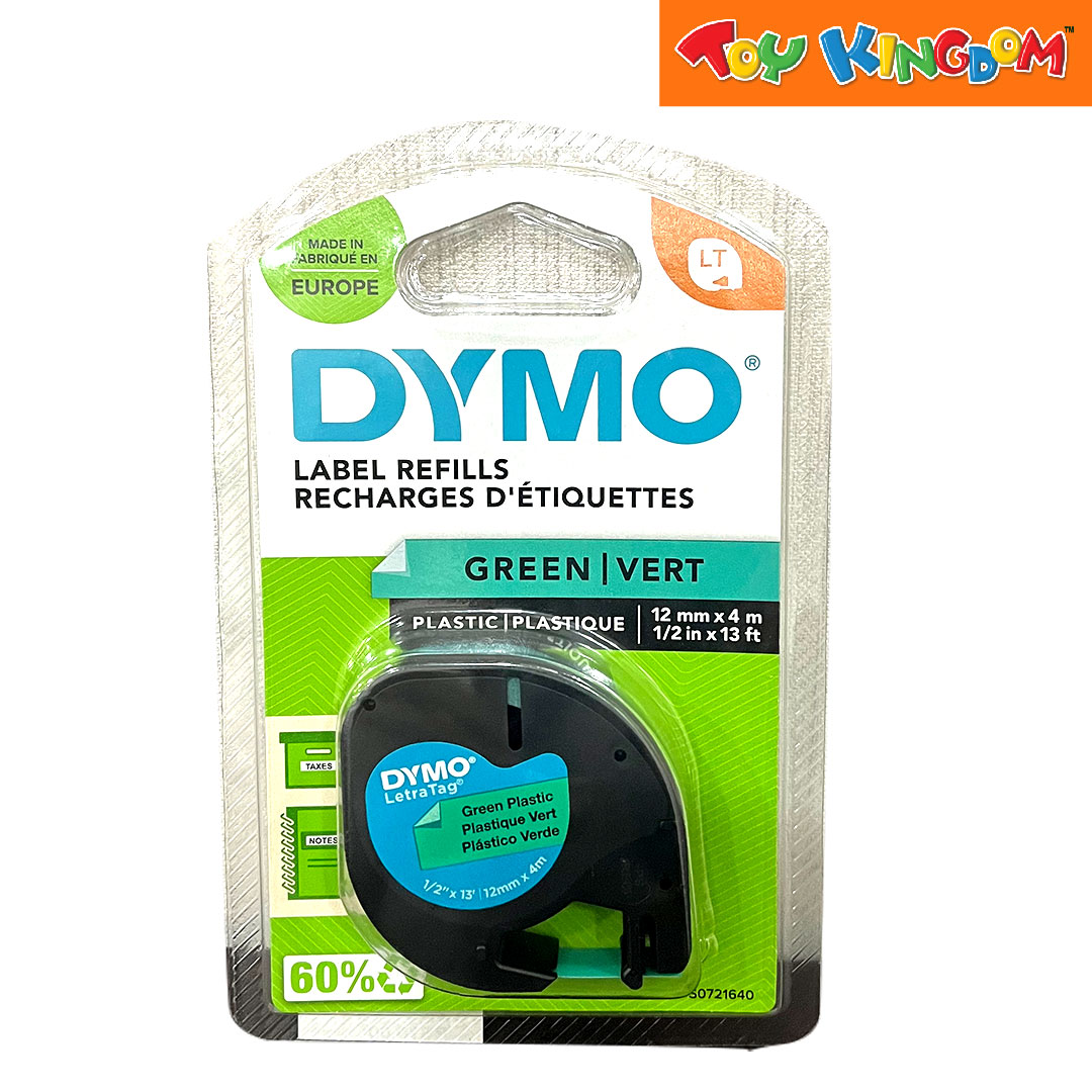 Dymo LetraTag Green Tape Plastic Label