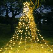 LED Star Waterfall Light - Remote Control Solar (Brand: [Optional])