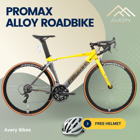 Promax Alloy Road Bike 3x7 speed / 2x9 speed 700x23c / 700x25c Budget Road Bike Aero Road Bike Mechanical Disc Brake Aluminum Frame Outdoor Recreational Exercise Cycling RB with Free Helmet