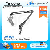 Maono Microphone Suspension Adjustable Boom Scissor Arm Stand