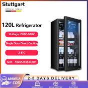 Stuttgart 4.23 Cubic Household Mini Refrigerator with Glass Door