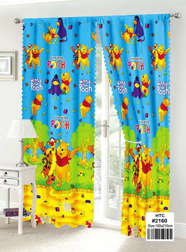 Lilo Stitch Curtains For Window Fashion Anime Pattern Bedroom